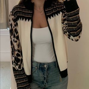 St. John Cream and Black Sweater